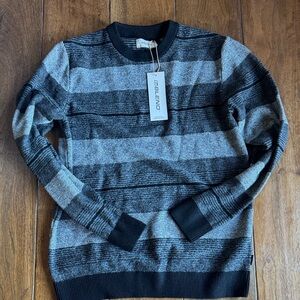 Men's Striped Gray Sweater